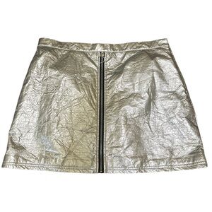Rue 21 Silver Zip Skirt Size XL